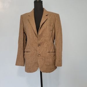 VNTG Yves Saint Laurent Wool Suit Jacket Brown Small